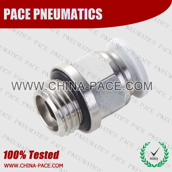G Thread Male Straight push in fittings, pneumatic fittings, one touch fittings, push to connect fittings, air fittings